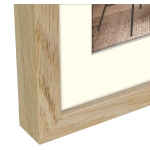 ZEP Houten fotolijst Malmo Natuur 10x15 cm met passe-partout 7x10 cm