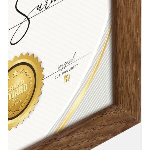 ZEP houten certificaat frame bruin 29,7x42 cm DIN A3