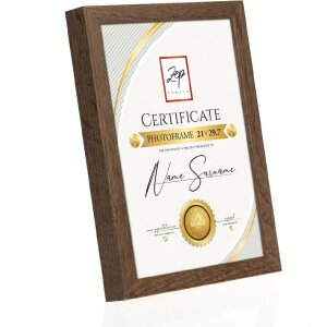 ZEP houten certificaat frame bruin 29,7x42 cm DIN A3