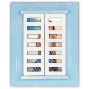 ZEP Houten fotolijst Procida Blauw 10x15 cm met luiken