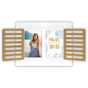 ZEP Houten fotolijst Ravello voor 2 fotos 10x15 cm Wit...