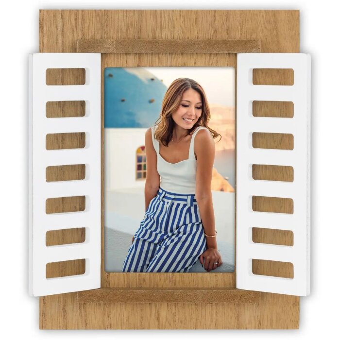 ZEP Houten fotolijst Procida Bruin 10x15 cm met luiken