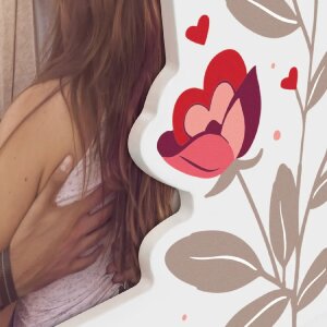 ZEP Houten fotolijst Giselle 10x15 cm wit hart bloemen