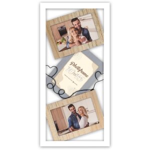 ZEP Gallery fotolijst Melody voor 3 fotos 10x15 cm Houten...