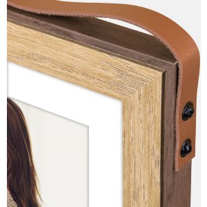 ZEP fotogalerie Lugo fotolijst voor 4 fotos 10x15 cm houtlook wandmontage