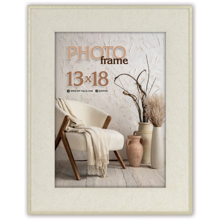 ZEP fotolijst Colmar Wit 15x20 cm hout look met voet