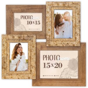 ZEP Gallery lijst Arezzo Hout Bruin voor 3 fotos 10x15 cm...