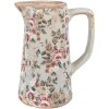 Clayre & Eef Decoratiekan Landelijke Stijl Kan Grijs Roze 16x11x20 cm