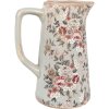 Clayre & Eef Decoratiekan Landelijke Stijl Kan Grijs Roze 16x11x20 cm