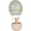 Clayre & Eef Decoratie Konijn Luchtballon Beige Blauw Ø 12x25 cm