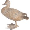 Clayre & Eef Decoratieve Eend Grijsbruin Polyresin 22x15x21 cm