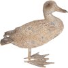 Clayre & Eef Decoratieve Eend Grijsbruin Polyresin 22x15x21 cm