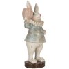 Clayre & Eef Decoratief Konijn Landelijke Stijl Beige Blauw 11x10x28 cm Polyresin