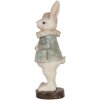 Clayre & Eef Decoratief Konijn Landelijke Stijl Beige Blauw 11x10x28 cm Polyresin