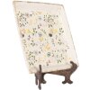 Clayre & Eef Decoratief bord 22x22 cm Beige vintage keramiek bloemenpatroon