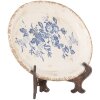 Clayre & Eef 6CE2020 Decoratiebord Beige-Blauw 25x18x3 cm