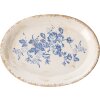 Clayre & Eef 6CE2020 Decoratiebord Beige-Blauw 25x18x3 cm