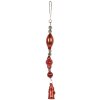 Clayre & Eef 65991 Kersthanger glas rood zilver 1x1x25 cm landelijke stijl