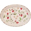 Clayre & Eef Decoratief bord 25x18x3 cm Beige Rood met aardbeienmotief