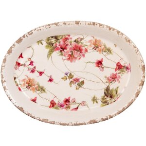 Clayre & Eef Decoratief Bord 6CE2028 Keramiek Beige...