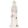 Clayre & Eef 6H2409 Decoratieve Vuurtoren Wit Ø 10x30 cm Landelijke stijl
