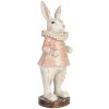 Clayre & Eef Decoratief Konijn Vintage Paasdecoratie Beige Roze 11x10x29 cm
