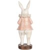 Clayre & Eef Decoratief Konijn Vintage Paasdecoratie Beige Roze 11x10x29 cm