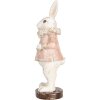Clayre & Eef Decoratief Konijn Vintage Paasdecoratie Beige Roze 11x10x29 cm
