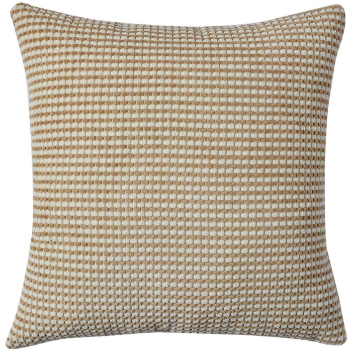 Clayre & Eef KT021.398 Kussenhoes 45x45 cm Bruin Wit