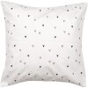 Clayre & Eef BHS21 Kussenhoes 45x45 cm Wit Zwart Landelijke Stijl Polyester