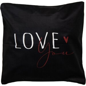 Clayre & Eef BHS24-2 Kussenhoes 45x45 cm Zwart Wit Romantisch Ontwerp