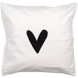 Clayre & Eef BHS24-3 Kussenhoes 45x45 cm Wit Zwart...