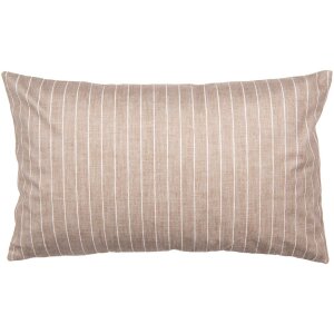 Clayre & Eef Kussenhoes 30x50 cm Bruin Wit Landelijke...