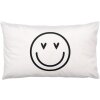 Clayre & Eef BHS36-3 Kussenhoes 30x50 cm Zwart Wit Smiley Motief