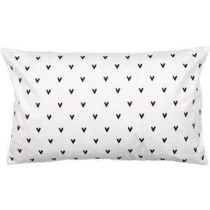 Clayre & Eef BHS36-5 Kussenhoes 30x50 cm Wit Zwart