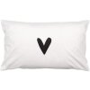 Clayre & Eef BHS36-5 Kussenhoes 30x50 cm Wit Zwart