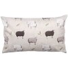 Clayre & Eef Kussenhoes NSF36 Beige Bruin 30x50 cm Landelijke Stijl Schapen Ontwerp