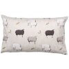 Clayre & Eef Kussenhoes NSF36 Beige Bruin 30x50 cm Landelijke Stijl Schapen Ontwerp