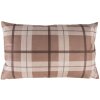 Clayre & Eef Kussenhoes 30x50 cm Beige Bruin Geweien Motief Landelijke Stijl