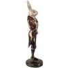 Clayre & Eef Decoratief Konijn Polyresin Beige Rood 17x15x51 cm Paasbeeldje