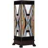 LumiLamp 5LL-6359 Tiffany Tafellamp Bruin Beige 17x17x44 cm E27 40W