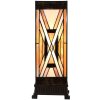 LumiLamp 5LL-6359 Tiffany Tafellamp Bruin Beige 17x17x44 cm E27 40W