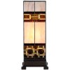LumiLamp 5LL-6360 Tiffany Tafellamp Beige Bruin 44cm E27 Glas Polyresin