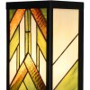 LumiLamp 5LL-6361 Tiffany Wandlamp Beige Groen 14x16x40 cm E27 Glas Metaal