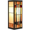LumiLamp 5LL-6362 Tiffany Wandlamp Beige Bruin 14x16x40cm E27 Glas Metaal