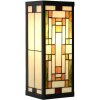 LumiLamp 5LL-6363 Tiffany Wandlamp Beige Groen 14x16x40cm E27 Glas Metaal