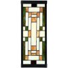 LumiLamp 5LL-6363 Tiffany Wandlamp Beige Groen 14x16x40cm E27 Glas Metaal
