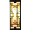 LumiLamp 5LL-6363 Tiffany Wandlamp Beige Groen 14x16x40cm E27 Glas Metaal