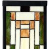 LumiLamp 5LL-6363 Tiffany Wandlamp Beige Groen 14x16x40cm E27 Glas Metaal