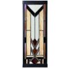 LumiLamp Tiffany Wandlamp Beige Bruin 14x16x40 cm E27 Glas Metaal